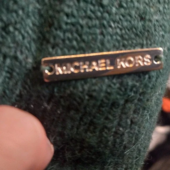 Michael Kors Green Stripped Merino Wool Sweater - Picture 6 of 6